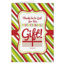 Scripture Christmas Card-Indescribable Gift-BLANK!