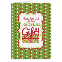 Scripture Christmas Card-Indescribable Gift-BLANK!