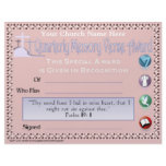 Scripture Memory Award Letterhead