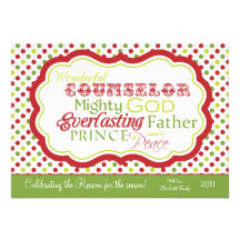 Scripture Verse Christmas Card-2-Sided-Isaiah 9:6 Custom Announcement