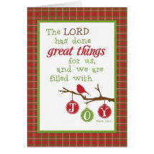 Scripture Verse Christmas Card-Filled with Joy