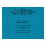 scroll design wedding reception custom invitation