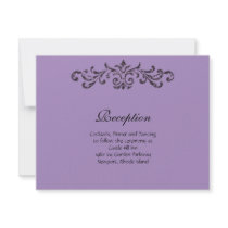 scroll design wedding reception personalized invitation
