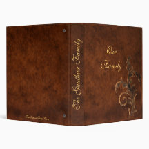 Scroll Leaf Family Album 3 Ring Binder