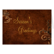 Scroll Leaf Holiday Card