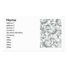 SCROLL PATTERN CALLING CARD BUSINESS CARD