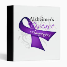 Scroll Ribbon - Alzheimer's Disease Awareness Vinyl Binders