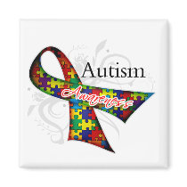 Scroll Ribbon - Autism Awareness