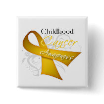 Scroll Ribbon Childhood Cancer Awareness