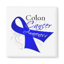 Scroll Ribbon Colon Cancer Awareness