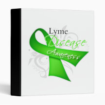 Scroll Ribbon - Lyme Disease Awareness Vinyl Binder