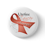 Scroll Ribbon Uterine Cancer Awareness buttons