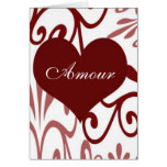 Scroll Valentine-French Greeting Card