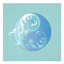 Scrolling Yin & Yang (Earth blues) Custom Invite