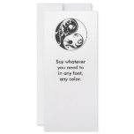 Scrolling Yin Yang Symbol (black) rack cards