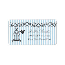 Scrollwork Birdcages Personalized Address Label