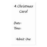 Scrooge - A Christmas Carol Ticket business cards