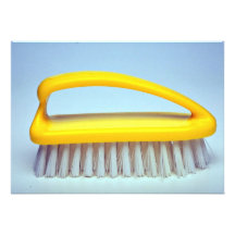 Scrub brush for heavy cleaning personalized invitations