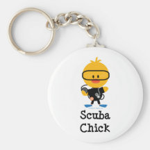 Scuba Chick Keychain