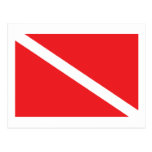 SCUBA Diver Down Flag Postcards