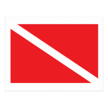 SCUBA Diver Down Flag Postcards