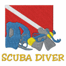 SCUBA Diver Embroidered Track Jacket