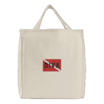 SCUBA Diver "SCUBA Diva" Embroidered Bag