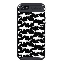 Scuba Diver Swimming with School of Sharks iPhone 5 Cover