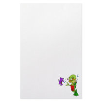 Scuba Diving Alien Stationery