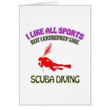 Scuba diving designs card