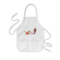 Scuba Diving Santa & Seahorse Bib Apron