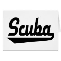 scuba grußkarte