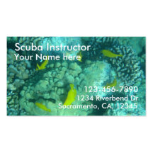 Scuba Instructor customizable business cards