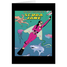 Scuba Jane Greeting Card