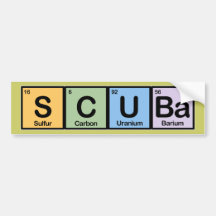 Scuba made of Elements Bumper Stickers