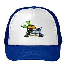 Scuba Panda Trucker Hats
