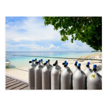 Scuba tanks postcards