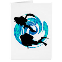 SCUBA THE HORIZON GREETING CARDS