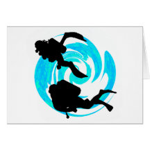 SCUBA THREE TANKS CARD