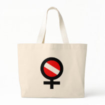 Scuba Woman Tote Bags