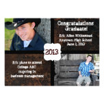 Scuffed Leather Look Photo Graduation Announcement