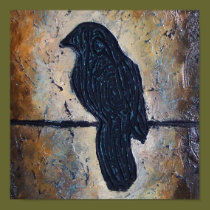 Sculpted Bird on a Wire posters