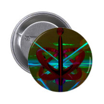Sculpture en cristal, art abstrait badge