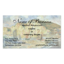 Sea and Cliffs by Pierre Auguste Renoir Business Card