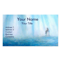 SEA AND MEDITATION - WOMAN AND HER HOME BUSINESS CARD TEMPLATES