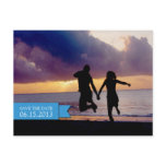 Sea blue banner wedding engagement save the date