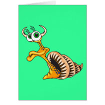 Sea Creature With Horns Greeting Cards