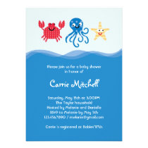 Sea Creatures Baby Shower Invitation invitations
