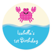 Sea Creatures Girl Favour Sticker