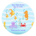 SEA CRITTERS Under Sea Baby Shower Favour Sticker